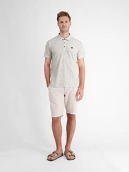 LERROS Poloshirt POLO-KNOPF Grau/Creme/Weiß/Silber/Khaki