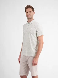 LERROS Poloshirt POLO-KNOPF Grau/Creme/Weiß/Silber/Khaki
