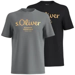 s.Oliver T-Shirt mit Metallic-Logo-Aufdruck 2er Pack 
