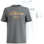 s.Oliver T-Shirt mit Metallic-Logo-Aufdruck 2er Pack 