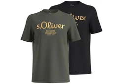 s.Oliver T-Shirt mit Metallic-Logo-Aufdruck 2er Pack 