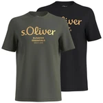 s.Oliver T-Shirt mit Metallic-Logo-Aufdruck 2er Pack 