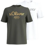 s.Oliver T-Shirt mit Metallic-Logo-Aufdruck 2er Pack 
