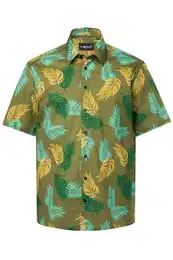 Kurzarmhemd Men+ Hemd Bauchfit Halbarm Kentkragen Alloverprint