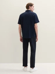 TOM TAILOR Hemd Chambray Kurzarm navy/blue denim