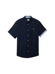 TOM TAILOR Hemd Chambray Kurzarm navy/blue denim