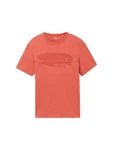TOM TAILOR T-Shirt mit Textprint Orange/Rot