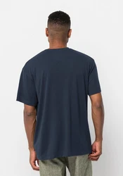 Jack Wolfskin T-Shirt WANDERTHIRST Dunkelblau/Blau