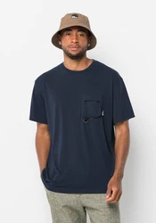 Jack Wolfskin T-Shirt WANDERTHIRST Dunkelblau/Blau