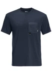 Jack Wolfskin T-Shirt WANDERTHIRST Dunkelblau/Blau