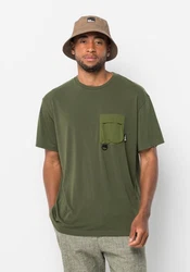 Jack Wolfskin T-Shirt WANDERTHIRST Dunkelgrün/Grün