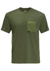 Jack Wolfskin T-Shirt WANDERTHIRST Dunkelgrün/Grün