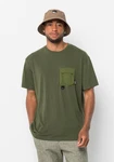 Jack Wolfskin T-Shirt WANDERTHIRST Dunkelgrün/Grün
