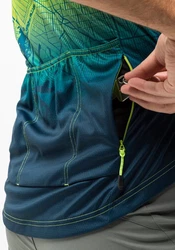 Jack Wolfskin T-Shirt MOROBBIA HZ PRINT Grün/Neonfarben/Gelb/Blau