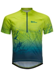 Jack Wolfskin T-Shirt MOROBBIA HZ PRINT Grün/Neonfarben/Gelb/Blau