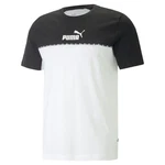 PUMA T-Shirt ESS BLOCK X TAPE TEE Lila/Weiß/Schwarz