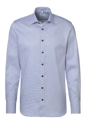 OLYMP Langarmhemd Level Five body fit Hellblau/Dunkelblau/Blau