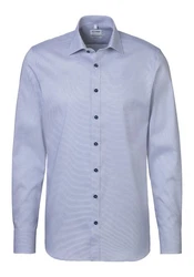 OLYMP Langarmhemd Level Five body fit Hellblau/Dunkelblau/Blau