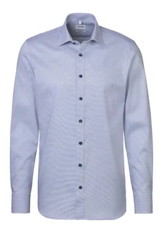 OLYMP Langarmhemd Level Five body fit Hellblau/Dunkelblau/Blau OLYMP Langarmhemd Level Five body fit Hellblau/Dunkelblau/Blau