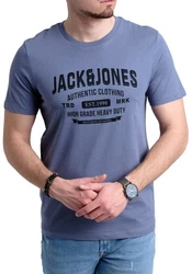 Jack & Jones Print-Shirt (5er-Pack) T-Shirts mit Aufdruck Blau/Hellblau/Grau/Dunkelblau