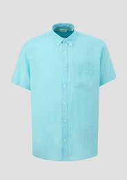 Kurzarmhemd Hemd aus Leinen Garment Dye