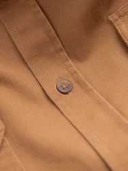 OMBRE Langarmhemd Regular Fit Braun/Khaki/Beige