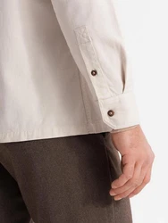 OMBRE Langarmhemd Regular Fit Beige/Khaki