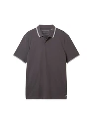 TOM TAILOR Denim Poloshirt Basic Dunkelgrau/Grau