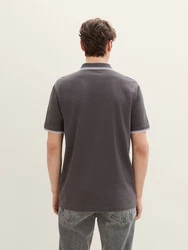 TOM TAILOR Denim Poloshirt Basic Dunkelgrau/Grau