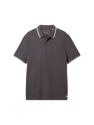 TOM TAILOR Denim Poloshirt Basic Dunkelgrau/Grau