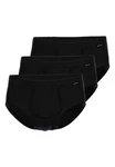 Ammann Slip 3er Pack Jeans Feinripp Schwarz/Dunkelgrau