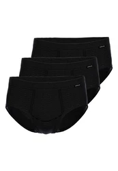Ammann Slip 3er Pack Jeans Feinripp Schwarz/Dunkelgrau