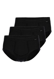 Slip 3er Pack Jeans Feinripp (Spar-Set, 3-St) Slip / Unterhose - Baumwolle - Mit Eingriff -