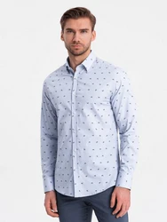Herrenhemd Ombre Hellblau/Blau