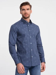 Herrenhemd Ombre Blau/Dunkelblau/Hellblau