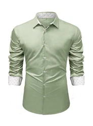 JMIERR Businesshemd Langarm Regular Fit Freizeithemd Schwarz