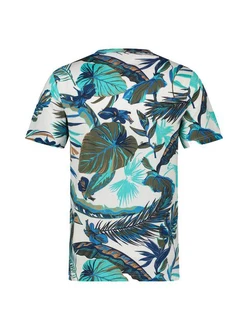 LERROS T-Shirt Hawaiian-Style Blau/Dunkelgrün/Grün