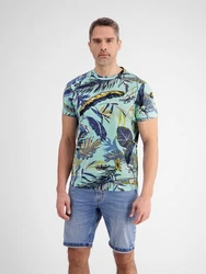 LERROS T-Shirt Hawaiian-Style Blau