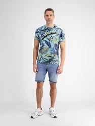 LERROS T-Shirt Hawaiian-Style Blau