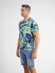 LERROS T-Shirt Hawaiian-Style Blau