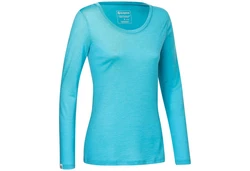 Kaipara Merino Sportswear Langarmshirt Damen Rundhals Slimfit 200 Türkis