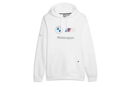 PUMA Kapuzenpullover BMW MMS Fleece Hoodie Weiß/Creme/Hellblau/Blau