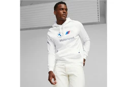 PUMA Kapuzenpullover BMW MMS Fleece Hoodie Weiß/Creme/Hellblau/Blau