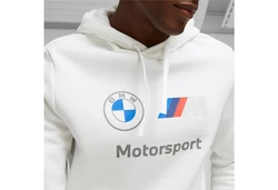 PUMA Kapuzenpullover BMW MMS Fleece Hoodie Weiß/Creme/Hellblau/Blau