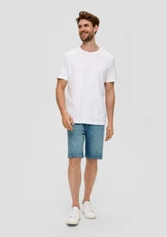 Stoffhose Jeans-Bermuda / Regular Fit / High Rise / Straight Leg
