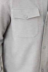 Next Hemdjacke aus Jersey Hellgrau/Grau
