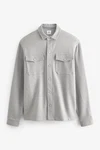 Next Hemdjacke aus Jersey Hellgrau/Grau Next Hemdjacke aus Jersey Hellgrau/Grau