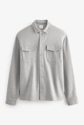 Next Hemdjacke aus Jersey Hellgrau/Grau