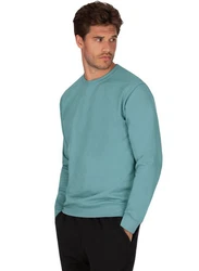 TRIGEMA Sweatshirt aus Biobaumwolle Grün/Türkis/Hellblau