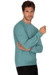 TRIGEMA Sweatshirt aus Biobaumwolle Grün/Türkis/Hellblau